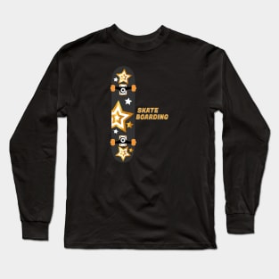 Gold skateboard Long Sleeve T-Shirt